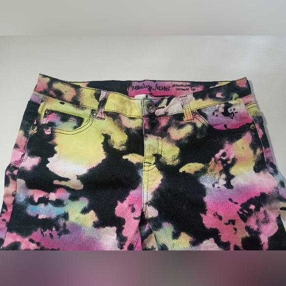 Justice Premium Statement Tie Dye Style Slim Jeans Size 18R - Picture 3 of 5
